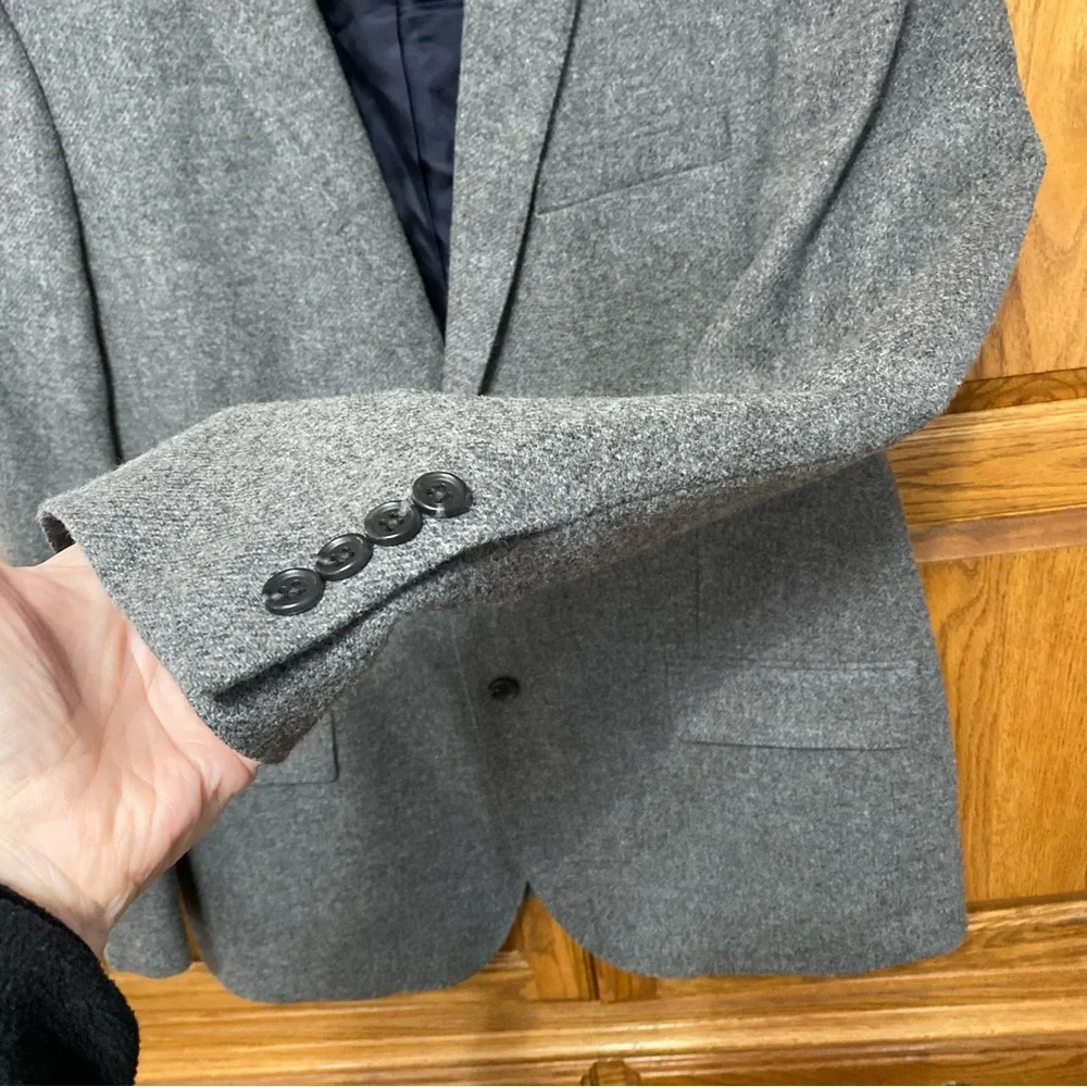 J. Crew Ludlow Jacket Yorkshire Tweed Two‎ Button Sport Coat Grey Men’s Sz 44L